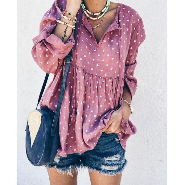 

maternity & tees pentagram print blouses fashion pleated waist v-neck spring autumn pregnancy tunic clothes for pregnant women, White