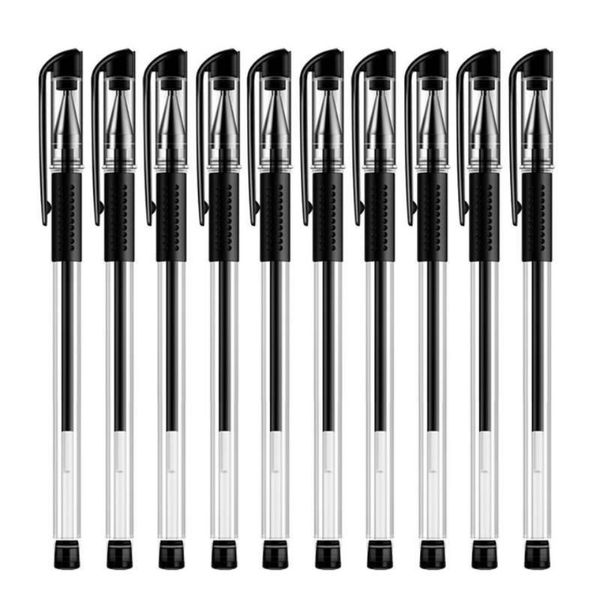 

gel pens 10 pcs/set black/blue/red 0.5mm ink pen rod gift for school office stationery supplies exam spare