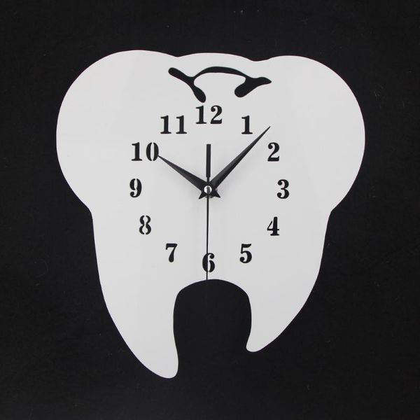 

creative tooth wall clock mute dental watch clocks
