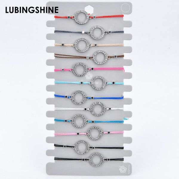 

charm bracelets 12pcs/set handmade braide adjustable bracelets&bangle crystal circle beads charms bracelet bohemian wristband jewelry for wo, Golden;silver