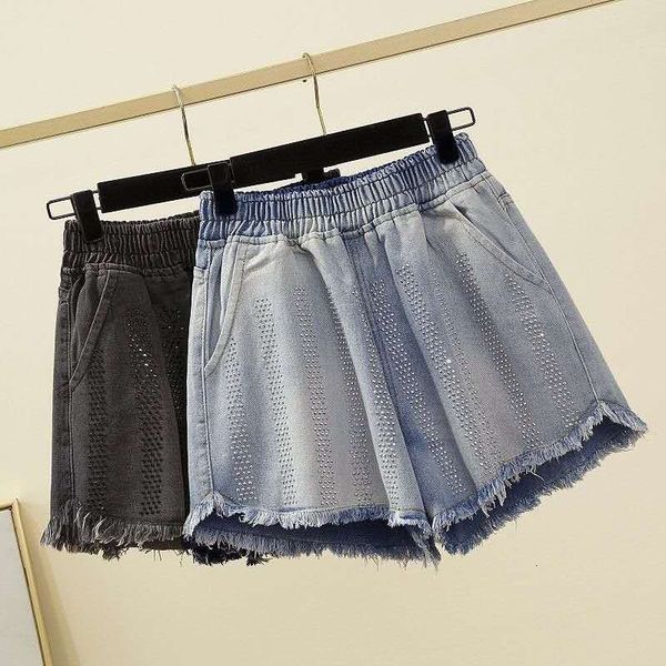 

women's shorts arrival summer korean style women loose casual elastic waist harem pants all-matched tassels design cotton denim w39 qvp, White;black