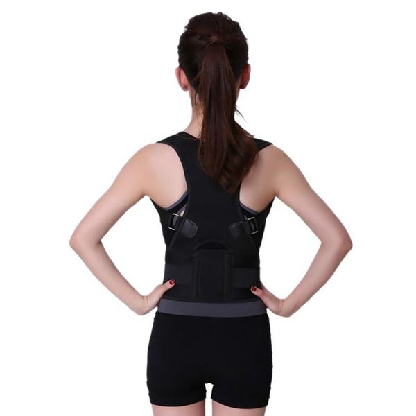 

therapy posture corrector brace shoulder back support belt for men women braces supports, Black;blue