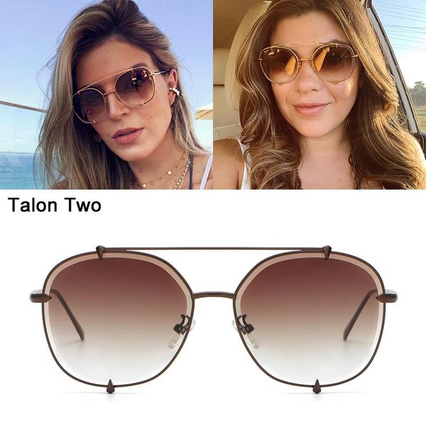 

sunglasses jackjad 2021 fashion cool talon two style spike rivets for women men vintage gradient brand design sun glasses 1858, White;black