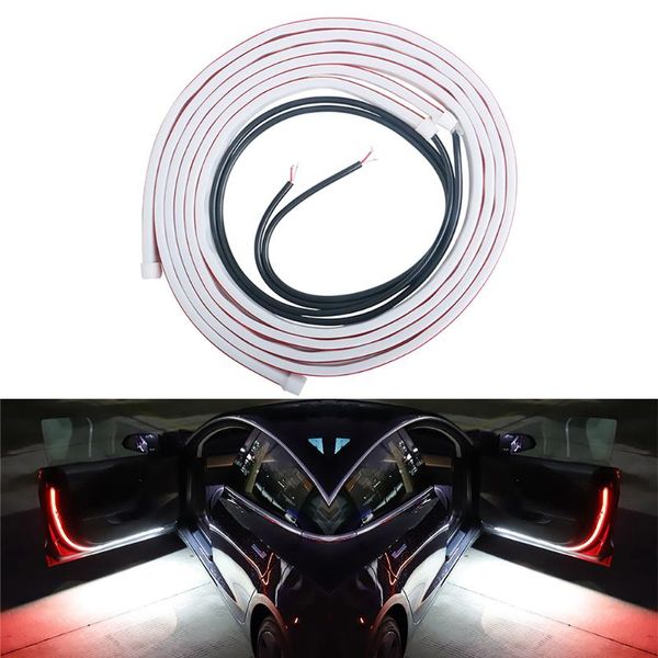 

interior&external lights car door opening warning led welcome decor lamp strips anti rear-end collision safety universal auto accessories wh
