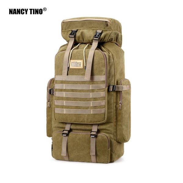 

outdoor sports backpack leisure simple nylon 80l hiking climbing wear-resistant mountaineering bag 3 colors bags