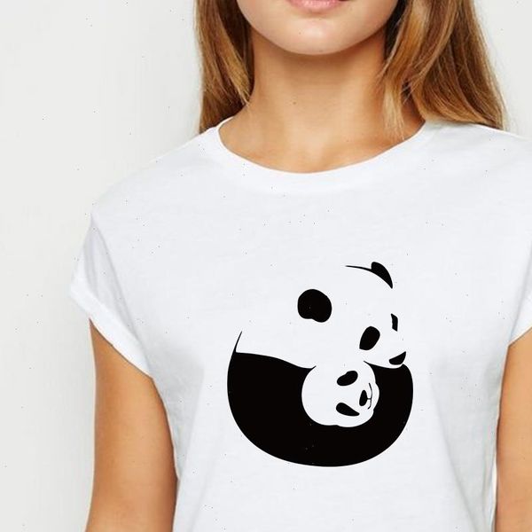 

womens t shirt female animal embrace trendy spring summer tee happiness printing vestidos round neck shirts, White