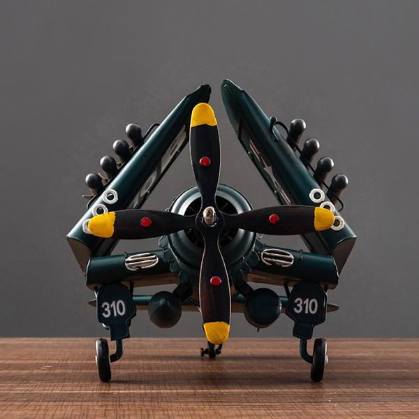 

decorative objects & figurines metal airplane model home decoration ornament foldable plain crafts office bookcase display furni