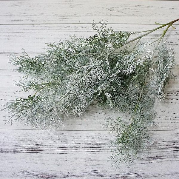 

decorative flowers & wreaths 2pcs/lot artificial fern plastic plant tree branch green dianthus leaves grass diy wedding christmas home decor