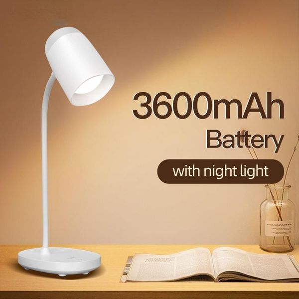 

table lamps desk lamp 3600mah rechargeable battery 3 mode lighting brightness eye protection usb learning night light for study