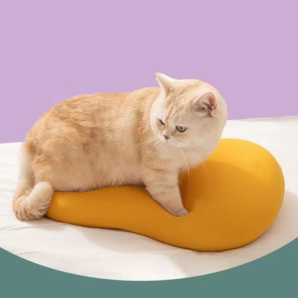 

pillow solid color slow rebound memory soft neck protector cat belly pillows seat cushion comfort gift