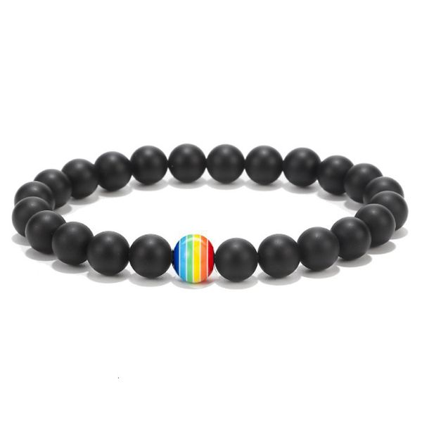 

bracelet 2021 white pine frosted stone colorful black bracelet, Golden;silver