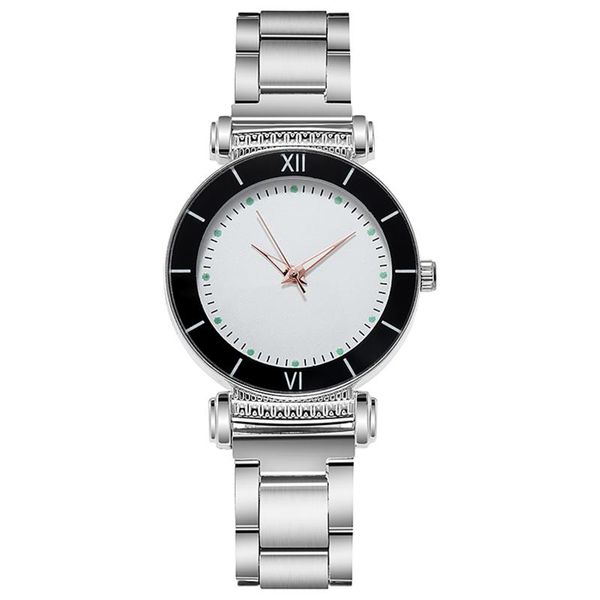 

wristwatches relojes para mujer ladies watch luxury watches quartz stainless steel dial casual bracele bayan kol saati, Slivery;brown