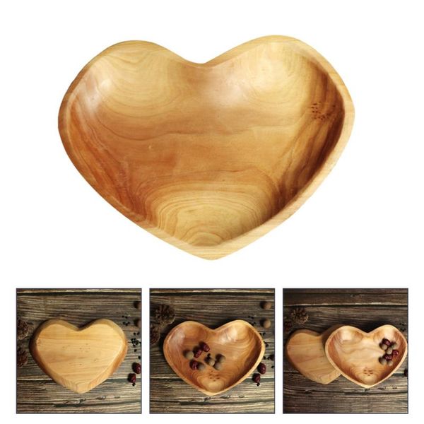 

dishes & plates 1pc wooden serving plate heart shape fruit tray appetizer platter