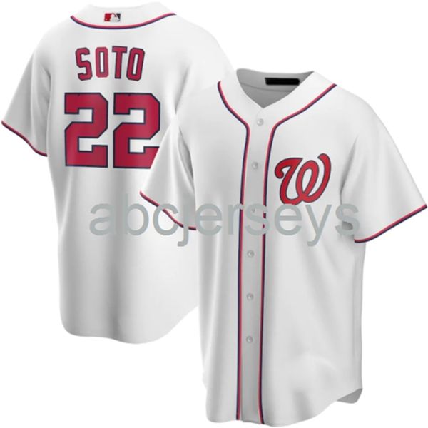 

juan soto #22 white aop baseball jersey xs-6xl, Black