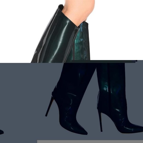 

dress shoes show boots women's large solid pleated high leather, Black