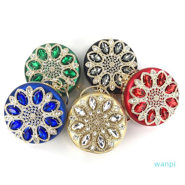 

designer-evening bags lykanefu diamonds women circular wedding party bridal purse ladies clutch hand bag small tote handbag