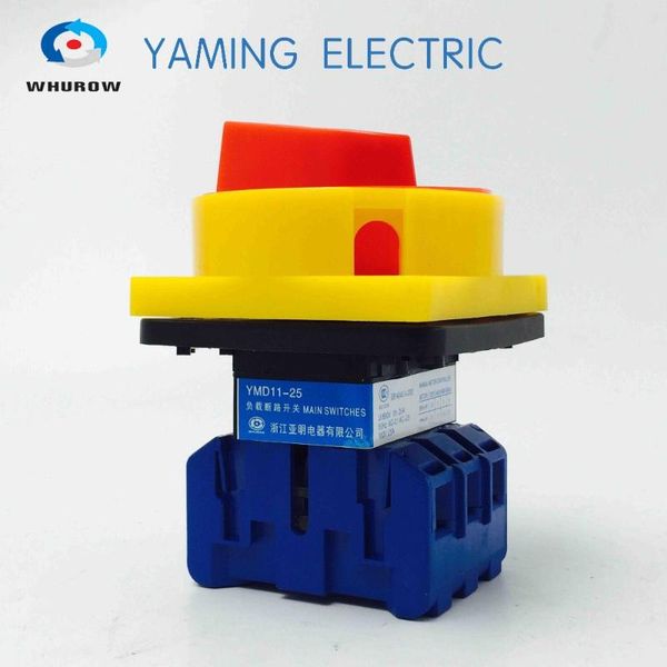 

smart home control ymd11 series isolator switch 3p 2 position on-off padlock rotary changeover cam silver contact