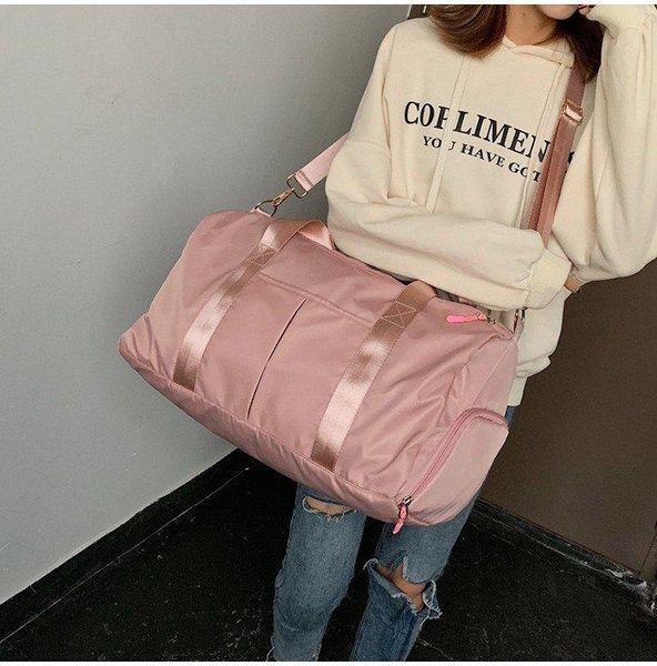 

duffel bags s-fashion solid color luggage bag students travel large capacity