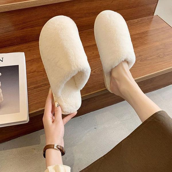 

slippers 2021 winter for woman fashion solid color house fjapanese-style wooden floor shoes non-slip, Black