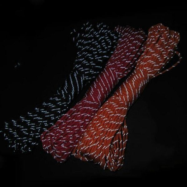 

outdoor gadgets 31m diameter 4mm reflective 550 paracord rope for camping climbing clothesline tent survival parachute