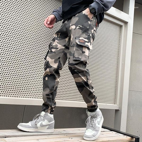 

men's pants street dress hip hop overalls camouflage japanese jogging casual harem pants1, Black