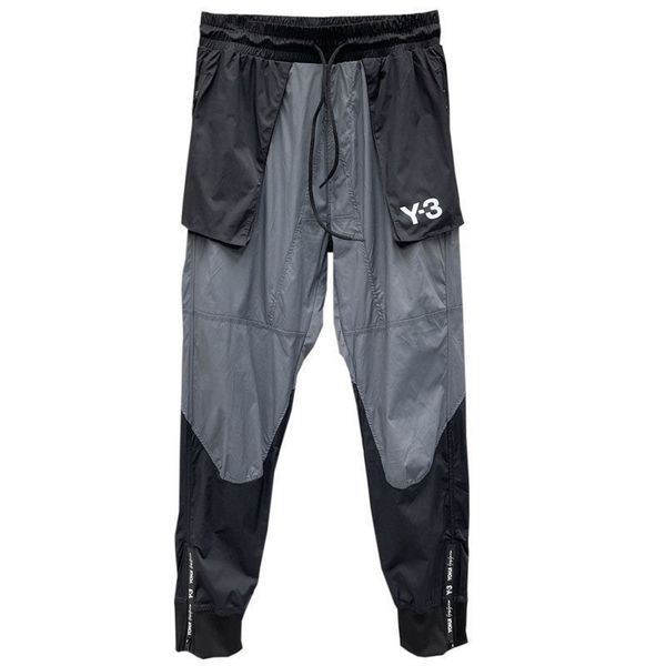 

men's jogger y-3 y3 thin print loose-fitting sports casual pants trousers, Black