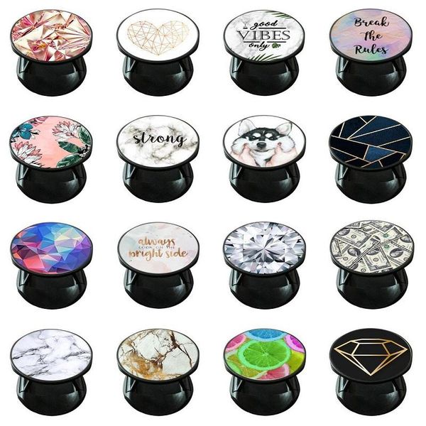 

cell phone mounts & holders luxury marble grip finger rring support anti-fall round foldable mobile holder for 11 se