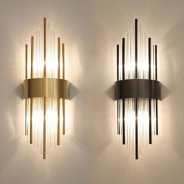 

wall lamp led sconces lighting bedroom living room crystal ac90-260v bedside decor light fixture