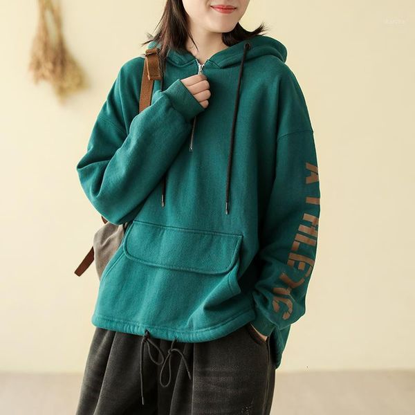 

women's hoodies & sweatshirts winter fashion women fleece pullovers werainyee hooded drawstring letter casual all-match 1 735m, Black