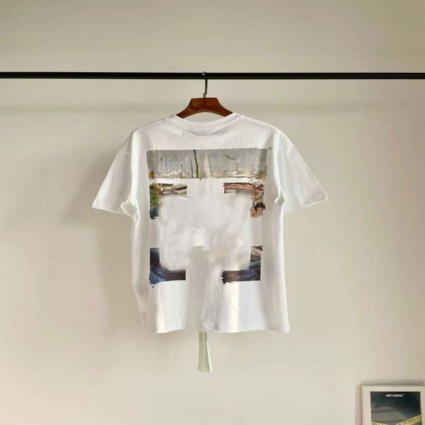 

men's designer t shirt street casual letter brand short sleeve breathable wrinkle resistant pure cotton couple's wear off, White;black