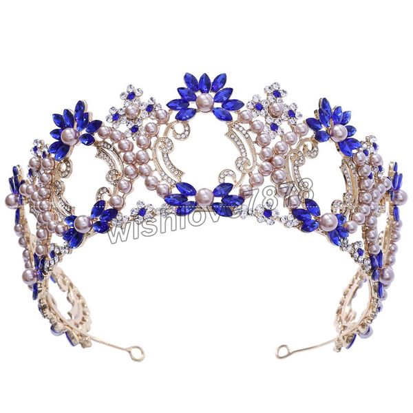 Vintage preto roxo cristal pérola coroas nupciais lindo strass diadema para noiva tiaras acessórios de cabelo de casamento