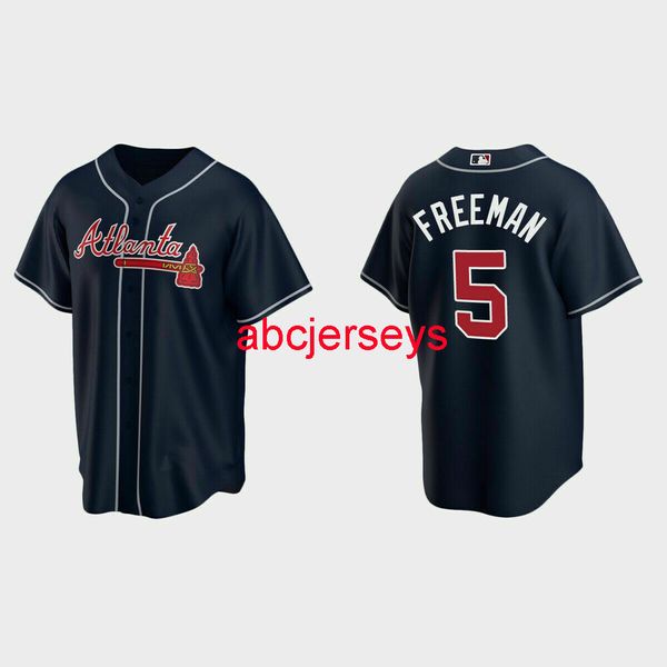 

men women kids freddie an jersey navy embroidery baseball jerseys xs-5xl 6xl, Black