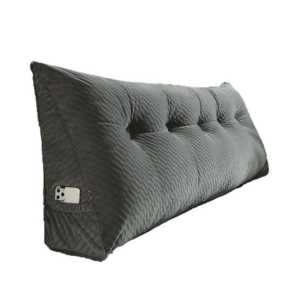 

home soft large pillow back cushion long elastic velvet backrest multifunction luxury decor for bedside bed sofa tatami