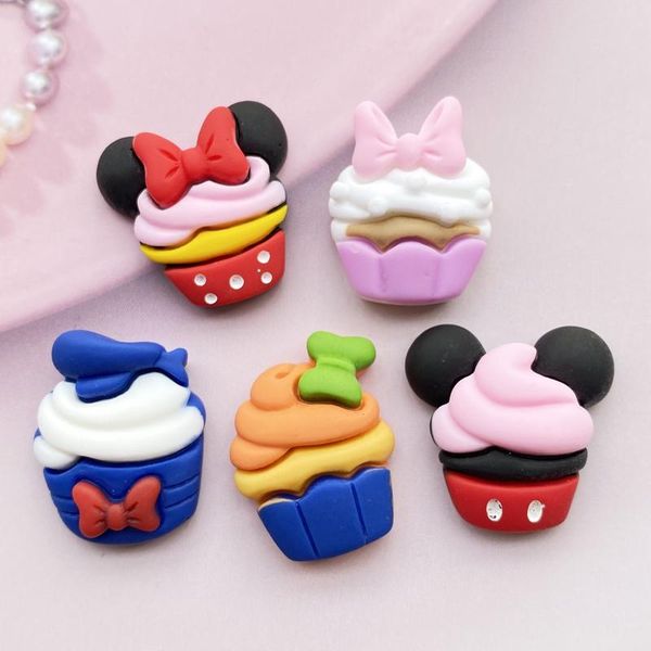 

pieces of cartoon cream cake series resin flat bottom diy crafts mobile phone case accessories f74 decorative objects & figurines