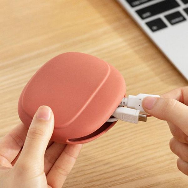 

storage bags portable data cable headphone box silicone cute coin purse
