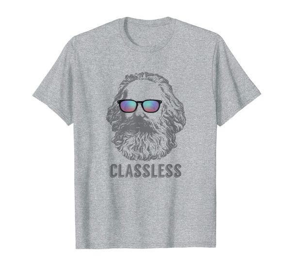 

classless karl marx classic marxist marxism workers gift t-shirt, White;black