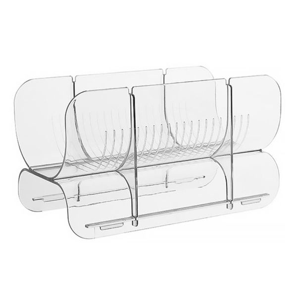 

hooks & rails 1pc refrigerator beverage storage rack stackable beer organizer