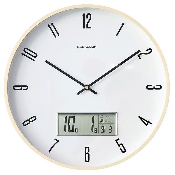 

wall clocks wooden office clock fashion calendar minimalist creative silent modern duvar saatleri home decoration zb50wc