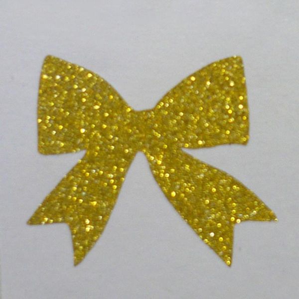 

gold glitter bow sticker label envelope seals gift wrap