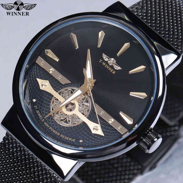 

2021 new luxury fashion fire winner men mechanical watches rvs skeleton hand wind wristwatchrelogio masculino, Slivery;brown