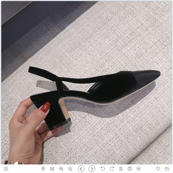 

2021 good quality fashion women luxurys designers shoes designer sandals womens luxury high heels sandal dress shoess with box size 35-40 -h, Black
