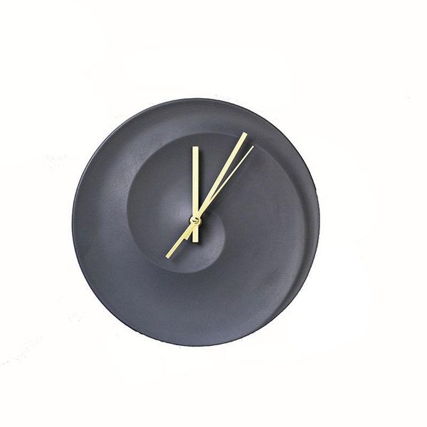

wall clocks round simple clock living room silent cement watch personality modern design montre murale household products ef50wc