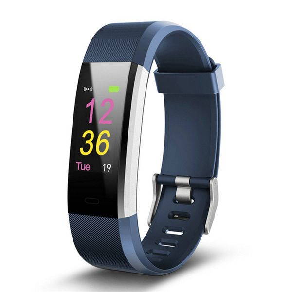 ID115 mais pulseiras inteligentes pulseira rastreador de fitness rastreador de cardíaco relógio smartwatch para celular ios celulares com caixa de varejo DHL / UPS