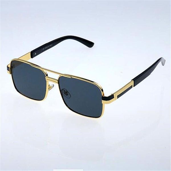 

sunglasses full metal gold square glasses rectangular sunscreen mirror designer quality color changing outdoor leisure sunglasse, White;black