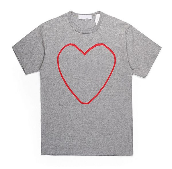 

2021 play mens womens t shirt #c032 off summer fashion designers tees harajuku red heart t-shirts cdg white hip-hop clothing 100% cotton, White;black