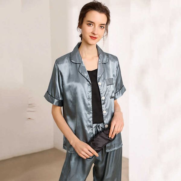 

sleepwear straight women's suit short sleeve suspender trousers loose home, Black;red