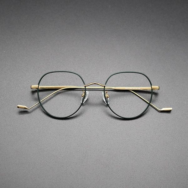 

fashion sunglasses frames pure titanium spectacle frame women equipped myopia glasses retro personalized multilateral ultra, Black