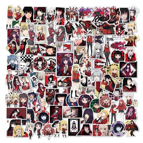 

100pcs/set kakegurui graffiti stickers for mobile phone skateboard luggage waterproof without leaving glue gift wrap