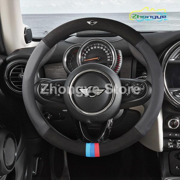

steering wheel covers car non-slip breathable protective cover for mini one cooper s f54 f55 f56 f57 f60 55 r56 r60 r61 accessories