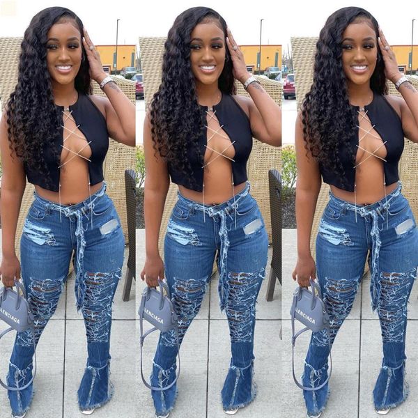 

woman womans clothes womens women designer jeans femme mom denim trousers female pants ripped plus size ripped indie black high waisted stre, Blue